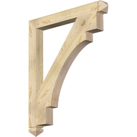 Merced Arts & Crafts Rough Sawn Bracket, Douglas Fir, 4W X 38D X 46H